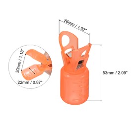 PATIKIL Large Size Squid Jig Hook Protector Case, 10 Pack Fishing Hook Covers Hook Bonnets Jigs Lure Cover Tackle Boxes Tools, Orange