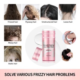 Smooth Styling Hair Wax Stick - Strong Hold & Long Lasting for Frizzy Hair, Flyaways & Edge Control, Ultimate Styling Stick Creates Multiple Hairstyles, Smooths & Controls Unwanted Hairs