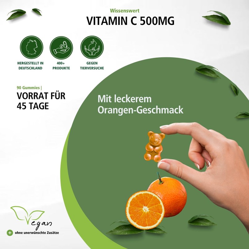fairvital Vitamin C Gummies, Pack of 90, 500 mg per