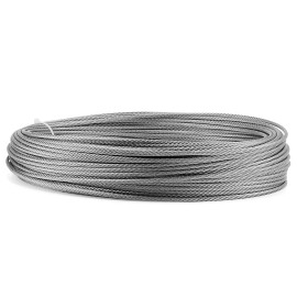 DasMarine 1/8" 164FT Stainless Steel Cable Wire Rope Aircraft Cable Railing Decking 7x7