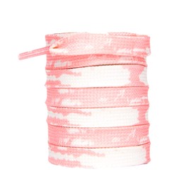 Glamlaces Flat laces for sports shoes and trainers, glitter flat laces, 120 cm long and 8 mm wide, extra tear-resistant, premium quality, designed in Germany, pink/white