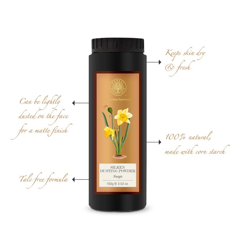 Forest Essential Silken Dusting Powder, Nargis, 100g