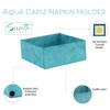 Napkin Holders for Kitchen Aqua Blue Capiz (Cocktail)