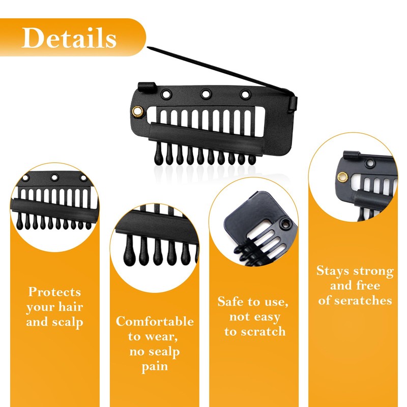 Luwrevc Chunni Clips with Safety Pins, 12Pcs Teeth Strong Dupatta