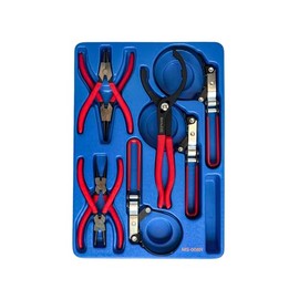 Genius Tools 8 Piece Retaining Ring Pliers & Oil Filter Wrench Set MS-008R