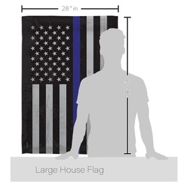 Breeze Decor HS108382-BO-02 US Blue Stripe Americana Military Decorative Vertical Set, House Flag 28" x 40", Thick Fabric
