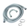SPARES2GO Universal Dishwasher Drain Outlet Hose & Clip Kit (2.5M,