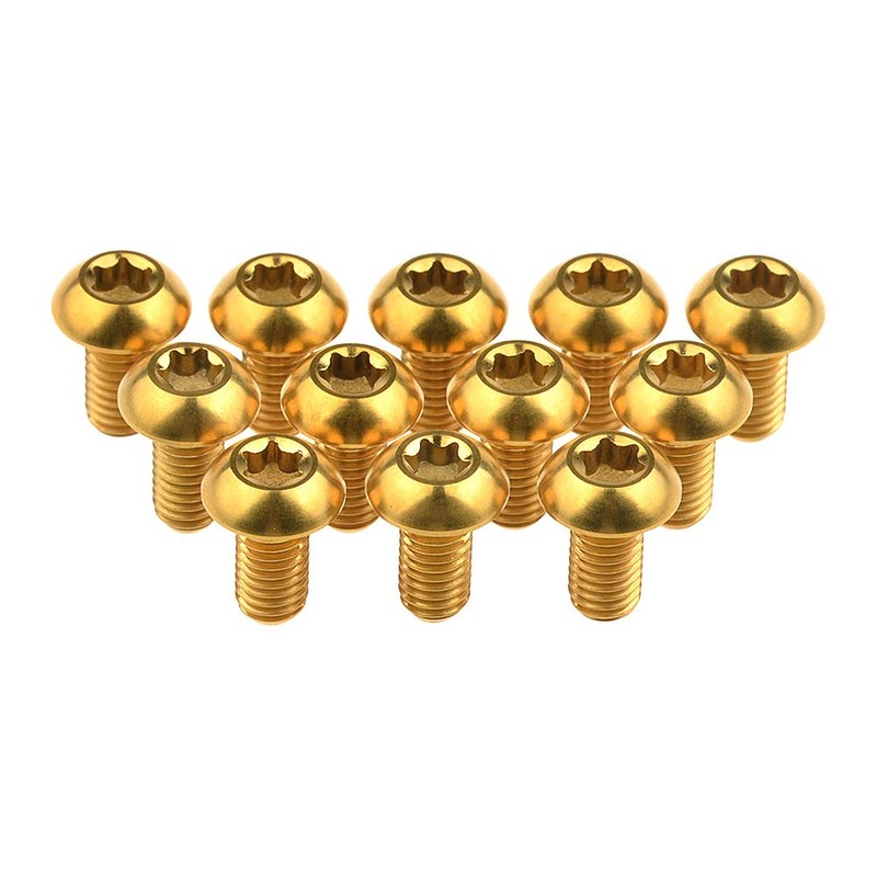 Wanyifa 12 tornillos de titanio Ti Torx M5 x 10