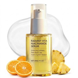 Niacinamide Serum for Face with Vitamin C & Hyaluronic Acid, Brightening Dark Spot Corrector for Uneven Skin Tone & Dull Skin, Soothing Facial Moisturiser for Radiant Skin, Korean Skincare,30ml/1fl.oz