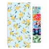 LIVILAN Blue Lemon Beach Towels, 30 x 60 Oversized Absorbent