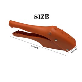 Garlic Press, 2 in 1 Garlic Slicer and Mincer with Silicone Tube Peeler and Cleaning Brush for Garlic, Ginger (Orange )