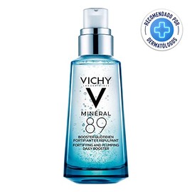 Vichy Minéral 89, Sérum Fortificador para Rostro, Hidratación Profunda y Duradera, Tonifica con Ácido Hialurónico, Piel Suave y Rellena, Uso de Día y 