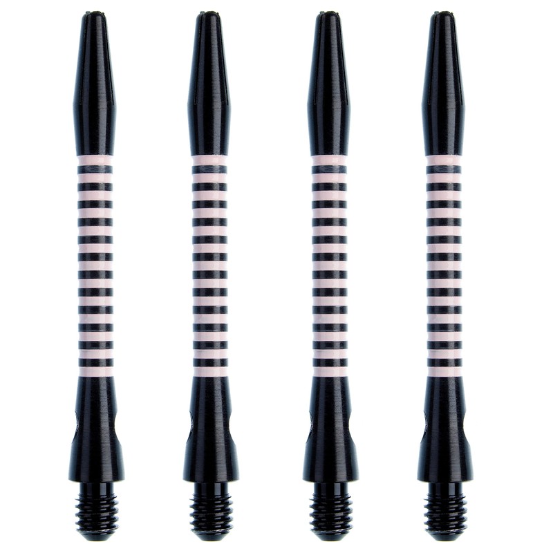 WINMAU Black, Pink and Silver Aluminium Dart Shafts (Stems) in