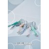 Macaroni Edge Bag Charm Heart Padlock Silver Paracord Keychain Lanyard