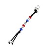 NAVIKA Crystal Bead Golf Stroke Counter Patriotic Red, White &