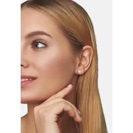 SOFIA MILANI - Women's Earrings 925 Silver with Zirconia Stones - Sun Stud Earrings, Sterling Silver, Cubic Zirconia