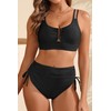Two Piece High Waisted Bikini - Tummy Control Bathing Suit