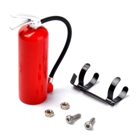GOOACTION 1/10 Scale RC Crawler Car Accessory Simulation Mini Fire Extinguisher with a Metal Base Assemblage and Decoration for D90 RC Crawler Car,Red
