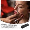 Mikinona 2pcs Eyelash Tweezers Storage Box Portable Makeup Tool Container