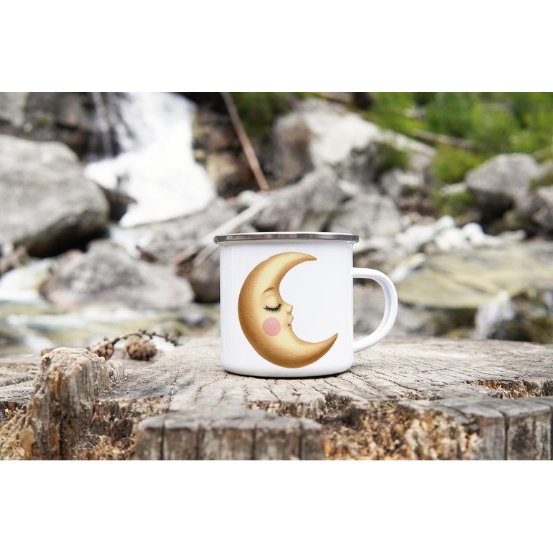 MAXIKIWI Langlebige Emaille-Kaffee- oder Tee-Camping-Tasse für drinnen und draußen, Mardi