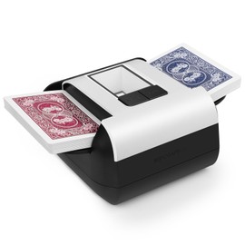 Automatic Card Shuffler for 1-2 Decks - Ultra-Quiet Rechargeable Shuffling Machine with 2-Second Shuffle, USB-C Charging & Universal Card Compatibility (Poker, UNO, Blackjack, Sleeved Cards