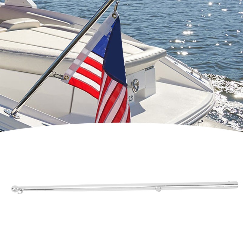 Flag Pole 610mm Stainless Steel Weather Resistant Rustproof Marine Flagpole