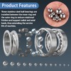 Fentar 600Pcs Ball Bearings, Stainless Steel Ball Bearing, 13 Sizes