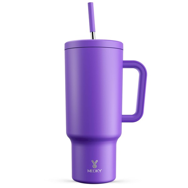 Meoky 40 oz Tumbler with Handle and Straw (DPU)