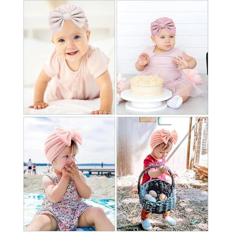 . Gorros Para Bebé, Diademas Para Niña, Conjuntos De 6