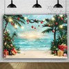 Beach Christmas Tree Backdrop Photography Summer Beach Christmas Tree Decoration
