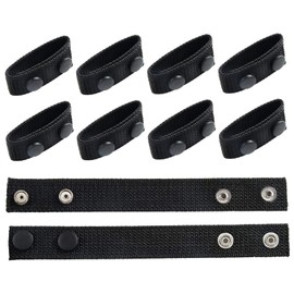 SANNIX 10pcs Duty Belt Keeper Nylon Tactical Keeper with Double Snaps for Security Police Belt Fixing