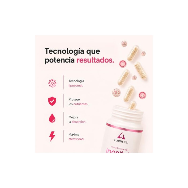 Inositol 180 Cápsulas Myo Chiro Zinc Ácido Fólico Vitamina Liposomales