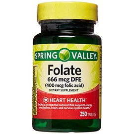 Spring Valley - Folic Acid 400 mcg, 250 Tablets