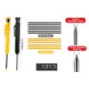 12 Pencil Refill with 2 Solid 2.8mm Waterproof Carpenters Refills