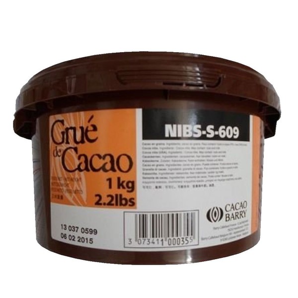 Cacao Barry Grue de Cacao - Cacao Nibs - 1 kg Tub