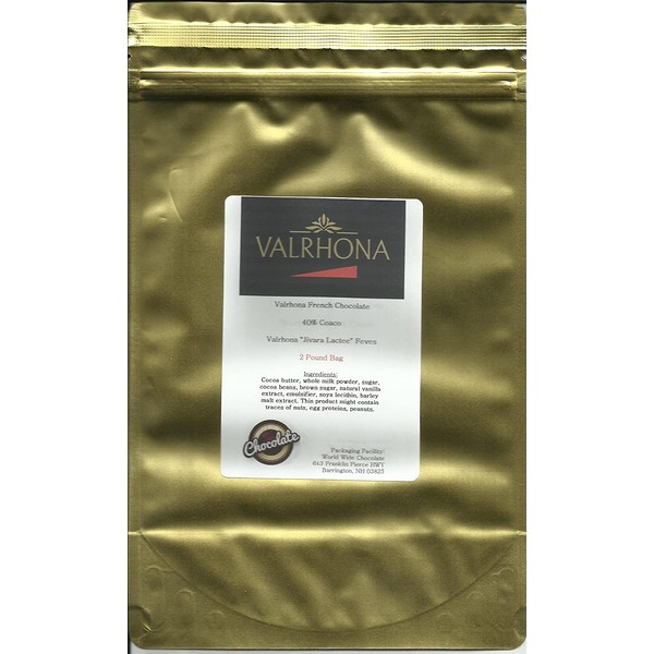 Valrhona Chocolate Jivara 40% Feves - 2 lb