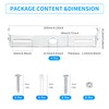 ZOWZEA 4 Packs Universal Light Fixture Mounting Bracket Square Kit,4.1