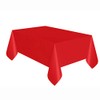 2 Plastic Rectangular Tablecloths 54"X 108" Table Cover - Red