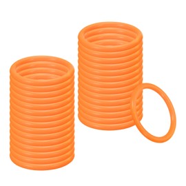 PATIKIL 2.8 Inch Plastic Ring-Toss Rings for Bottles, 30 Pack Carnival Rings Plastic Hoops for Speed and Agility Practice Outdoor Party Favor, Orange
