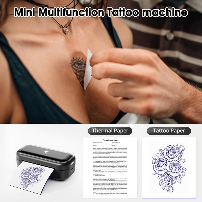 TP31 Mini Tattoo Stencil Printer, with 30pcs Transfer Paper,Battery super