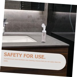 WOONEKY 3pcs Travel Foaming Shampoo Dispenser with Brush Head Transparent Foam Bottle for Hand Soap Face Cleanser Wash Lightweight and Portable Container for Home and Travel