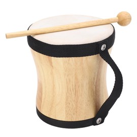 gernie Bongo Drum, Sheepskin Top Portable Wear Resistant Hand Drum for Music Festival (Black), gernieigvbre2hts-11