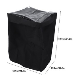 WOHPNLE Hot Tub Spa Heater Pump Cover, Waterproof Polyester Canvas with Transparent PVC Window, Black, Heater Pump Cover
