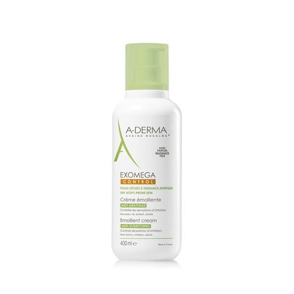 A-Derma Exomega Control Emollient Cream 400ml for Atopic Skin