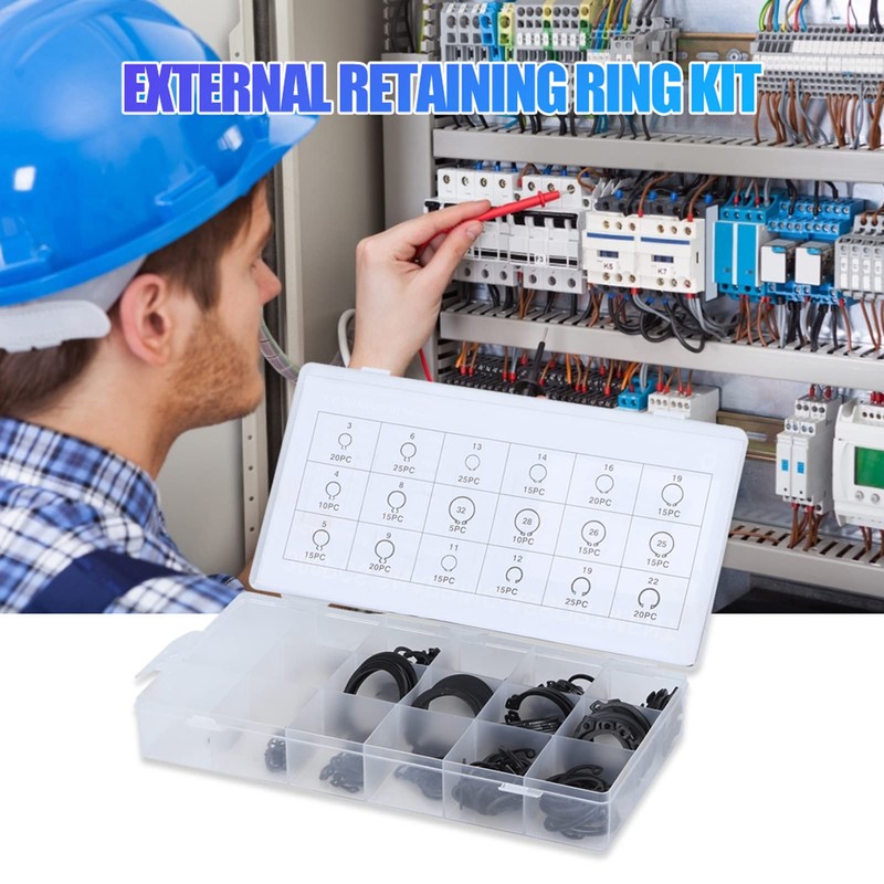 300Pcs E-Clip E-Clip Replacement Set External Retaining Assortment, 2mm to