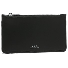 Arpese Women's APC PXAWV F63276 H63205 COMPACT EMMANUELLE Card Case, Round Zipper, (4) Black (LZZ)