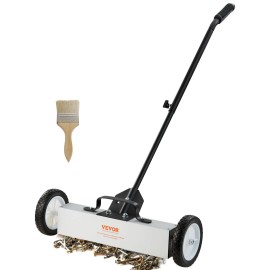VEVOR 18 Inch Magnetic Sweeper 45 Lb Capacity For Nails Screws And Metal Debris Cle...