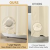 Seenus Waterproof Cream Fabric Shower Curtain Liner with 3 Large