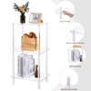 Aquiver Acrylic Tall Side Table - 3 Tier End Table