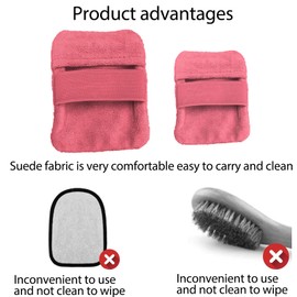 SHANPIN Pink Beach Sand Screen Sand Removal Bag, Beach Essentials for Vacation, 2 Pcs Powder Pouch Beach Vacation Camping Essentials Sand Removal Bag,(Talc-Free)